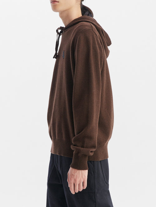 Pull À Capuche En Laine - Chocolat - Homme