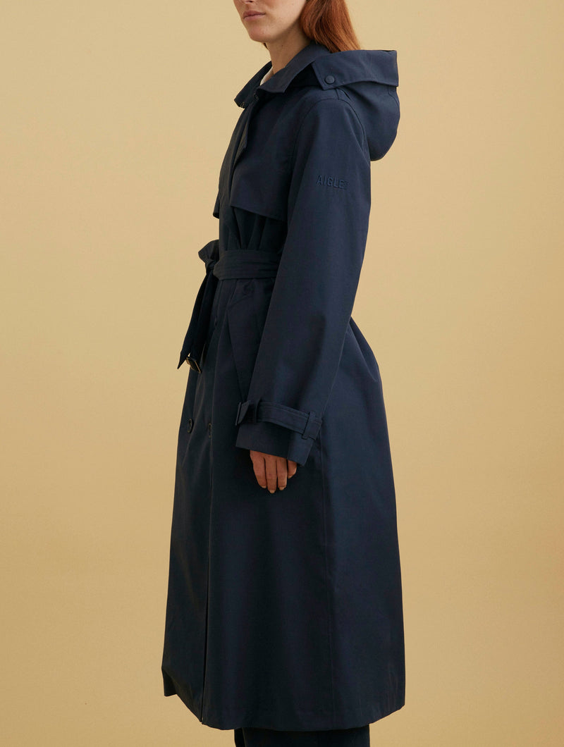 Manteau À Capuche - Bleu Marine - Femme