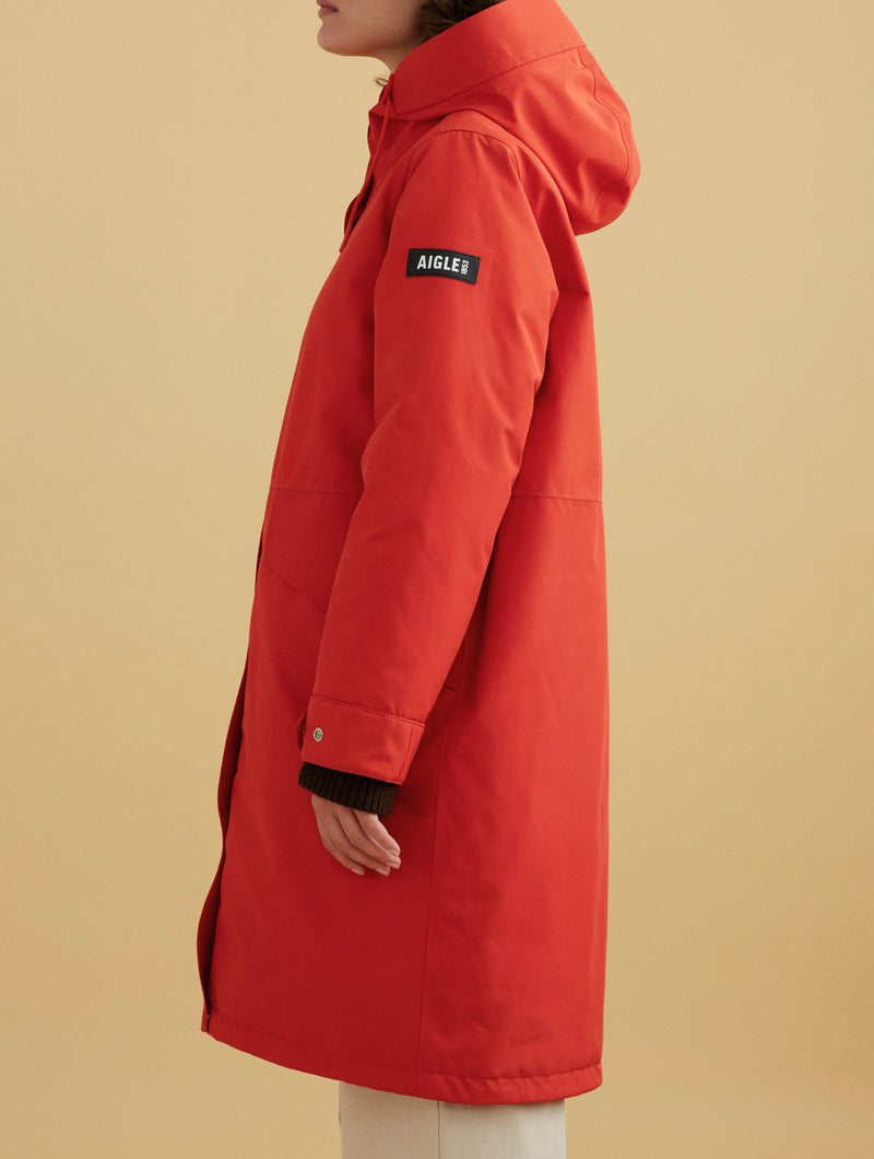 Parka À Capuche - Rouge - Femme