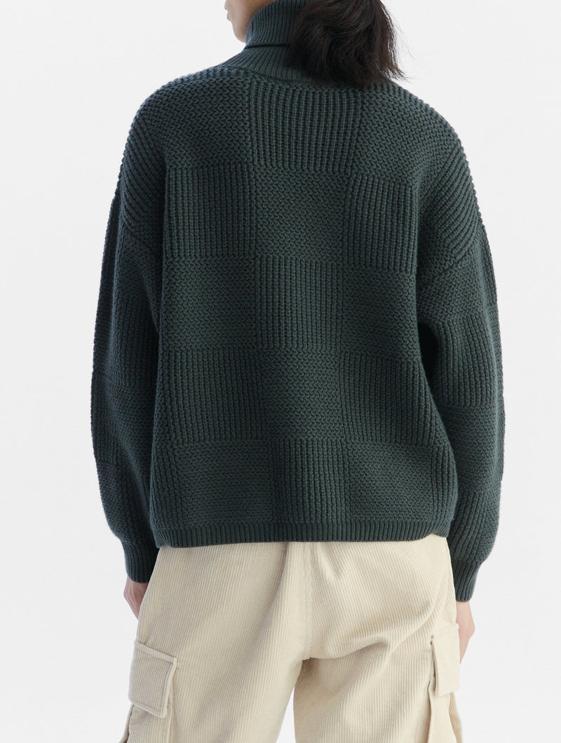 Pull En Laine - Vert Foncé - Homme