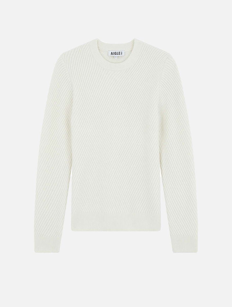 Pull En Laine - Blanc - Homme