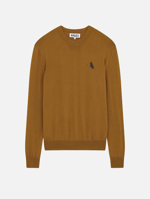 Pull En Mérinos - Camel - Homme