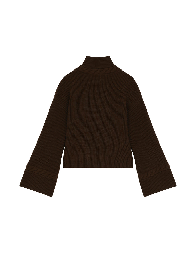 Pull En Laine - Chocolat - Femme