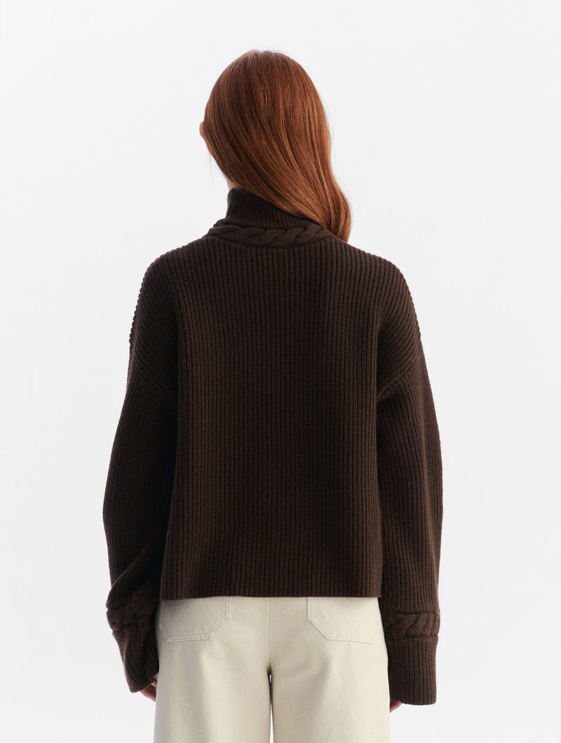 Pull En Laine - Chocolat - Femme