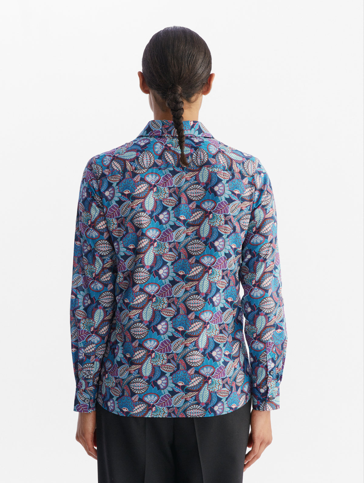 Camisa de manga larga - Azul imperio - Mujer