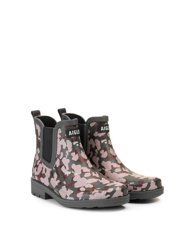 Bottines Chelsea Carville - Gris Et Rose - Femme