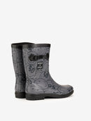 Bottes De Pluie Aigle X Smiley - Gris Et Noir - Femme