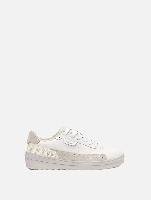 Baskets En Cuir Signature - Blanc - Femme