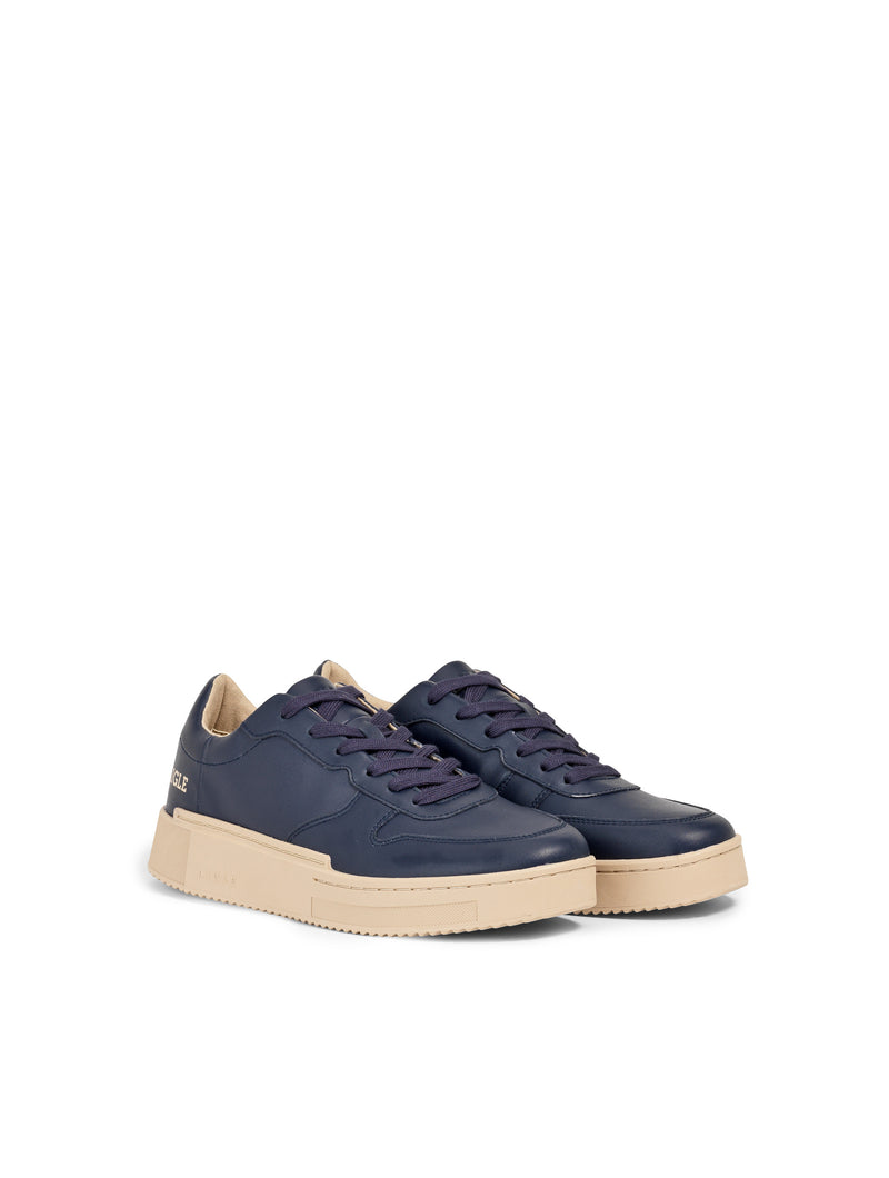 Baskets En Cuir 1010 - Bleu Marine - Homme