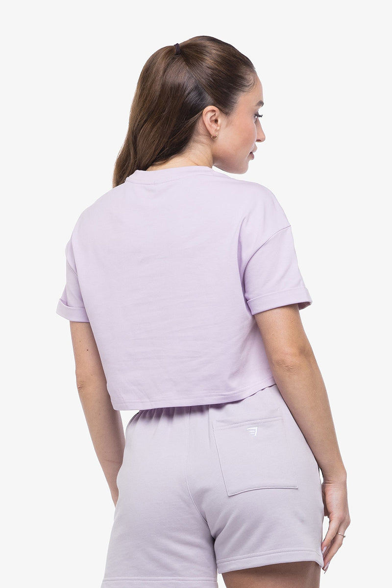 T-Shirt Minimal Crop - Lilac