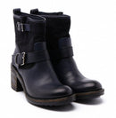 Boots Ann Tuil Kristy Biker - Cuir Nubuck Bleu