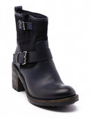 Boots Ann Tuil Kristy Biker - Cuir Nubuck Bleu