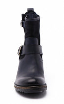 Boots Ann Tuil Kristy Biker - Cuir Nubuck Bleu