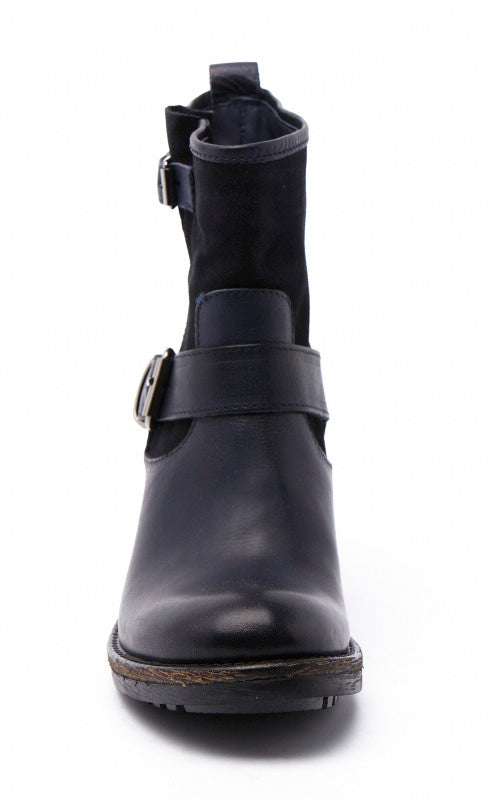 Boots Ann Tuil Kristy Biker - Cuir Nubuck Bleu