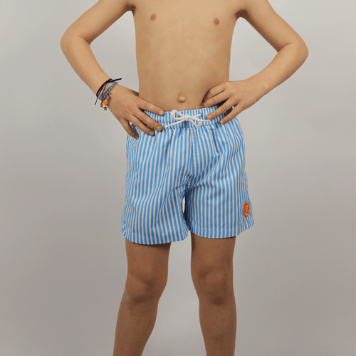 Children's Swim Shorts - Le Petit Affranchi Striped
