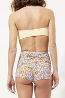 Short De Bain Stone - Orange Flowers
