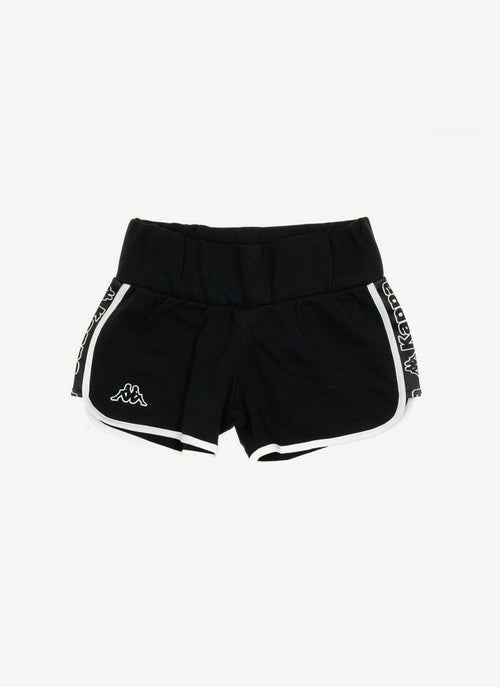 Kappa - Short Dory Logo Tape - Black-Black-White - Femme