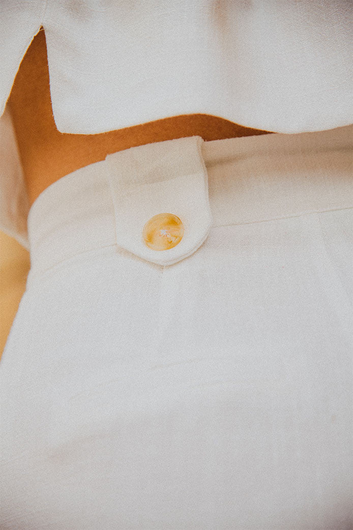 SHORT FRANCESCO LIN VISCOSA BLANCO