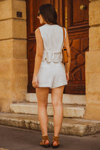 SHORT FRANCESCO LINO VISCOSA BLANCO