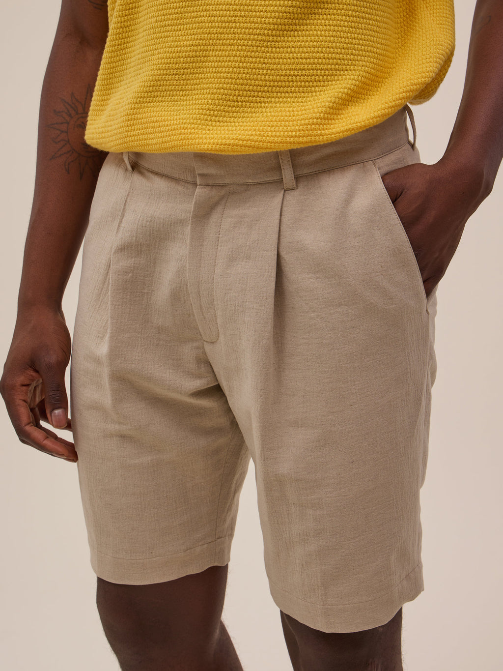 Short Mat - Beige - Homme