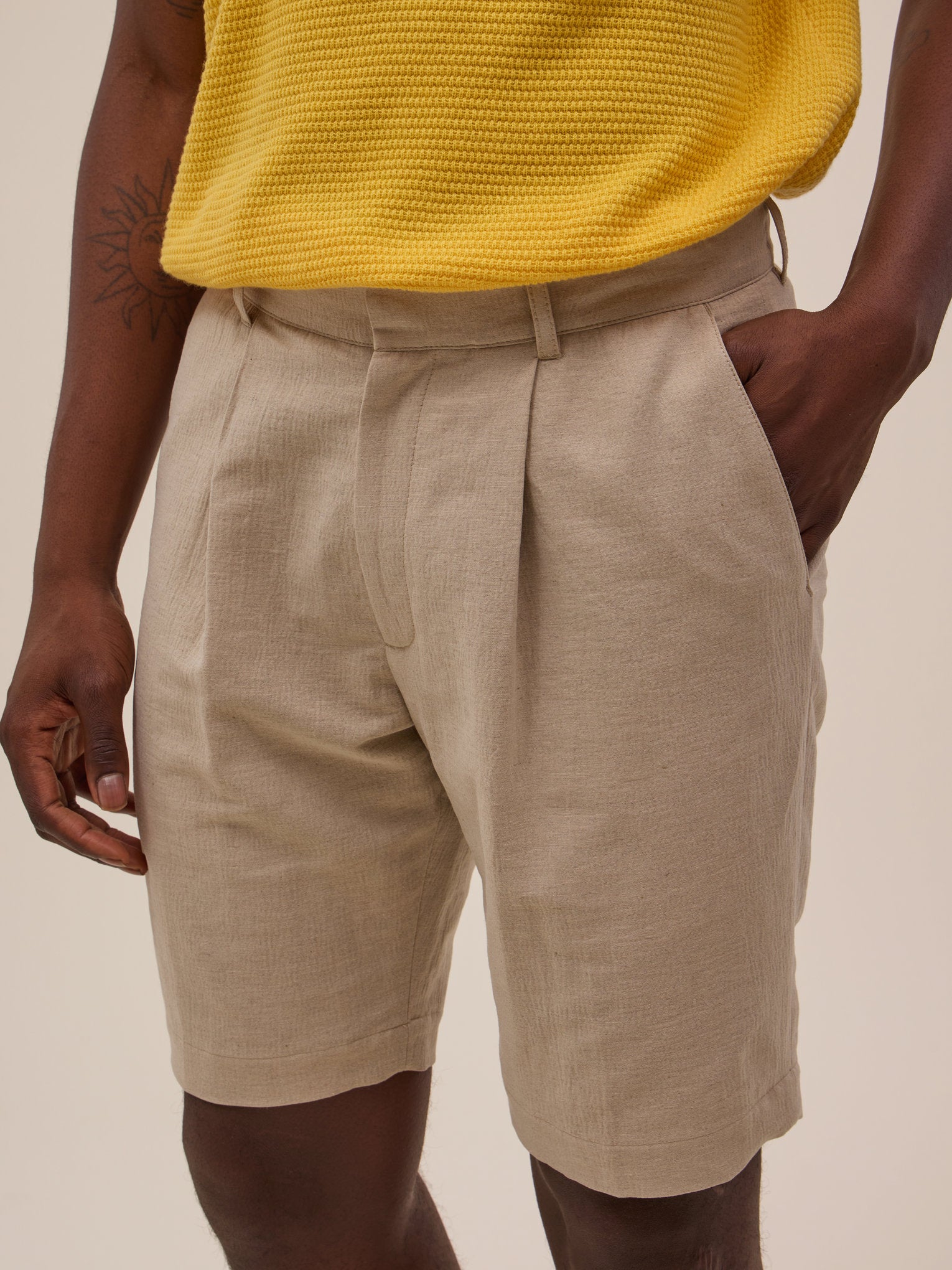 Short Mat - Beige - Homme