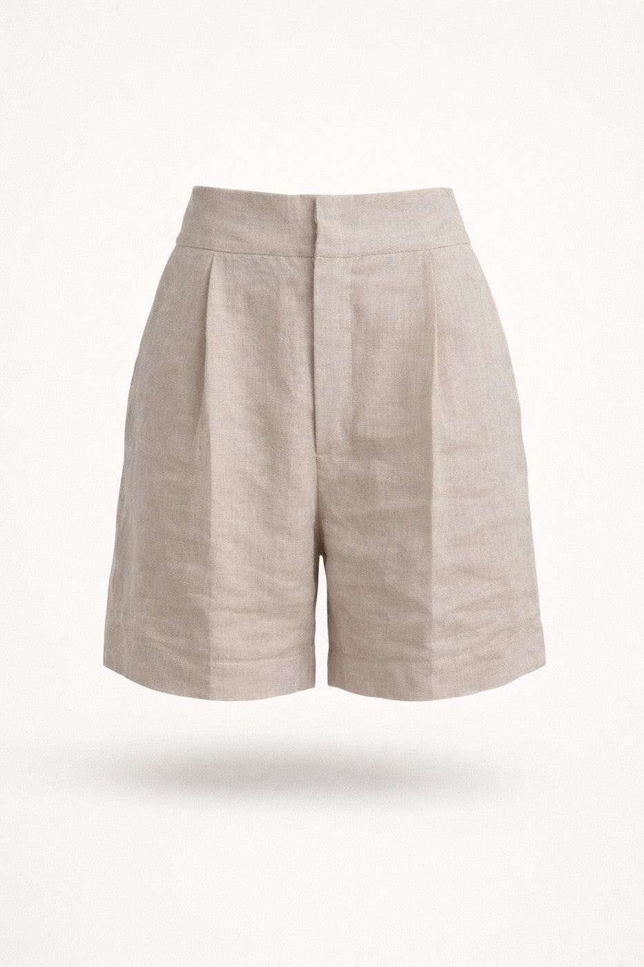 Gabriella Linen Shorts - Light Gray