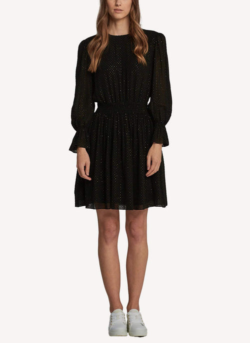 Gant - Robe À Pois Dorés - Black - Femme