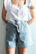 Short Sybille - Rayures Bleues Femme