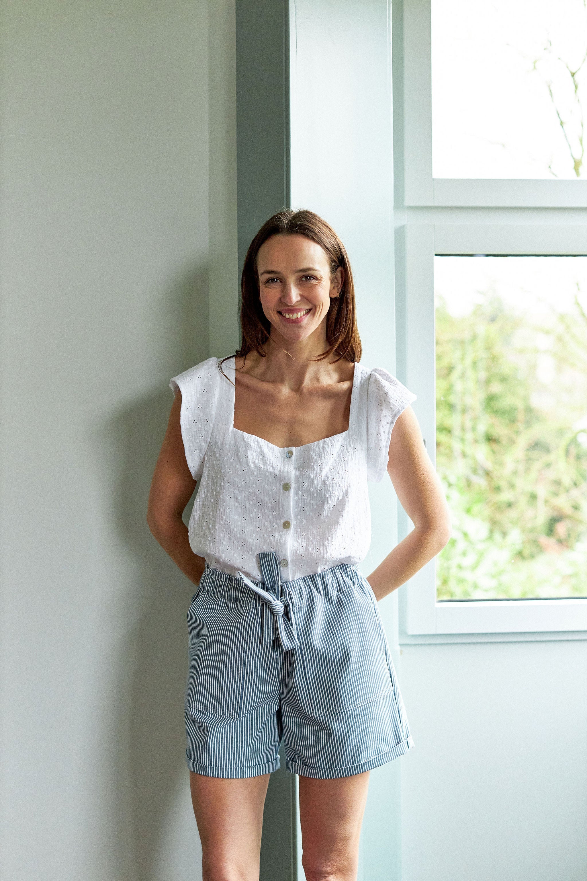 Short Sybille - Rayures Bleues Femme