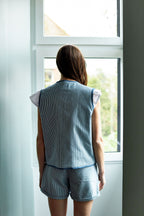Short Sybille - Rayures Bleues Femme