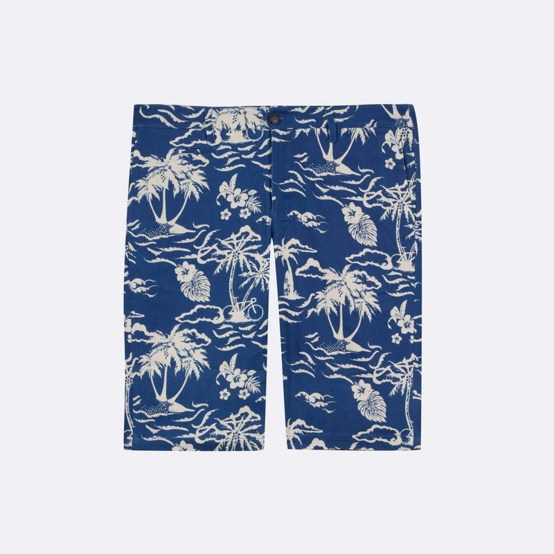 Faguo - Short Saulieu Cotton - Bleu/Ecru - Homme