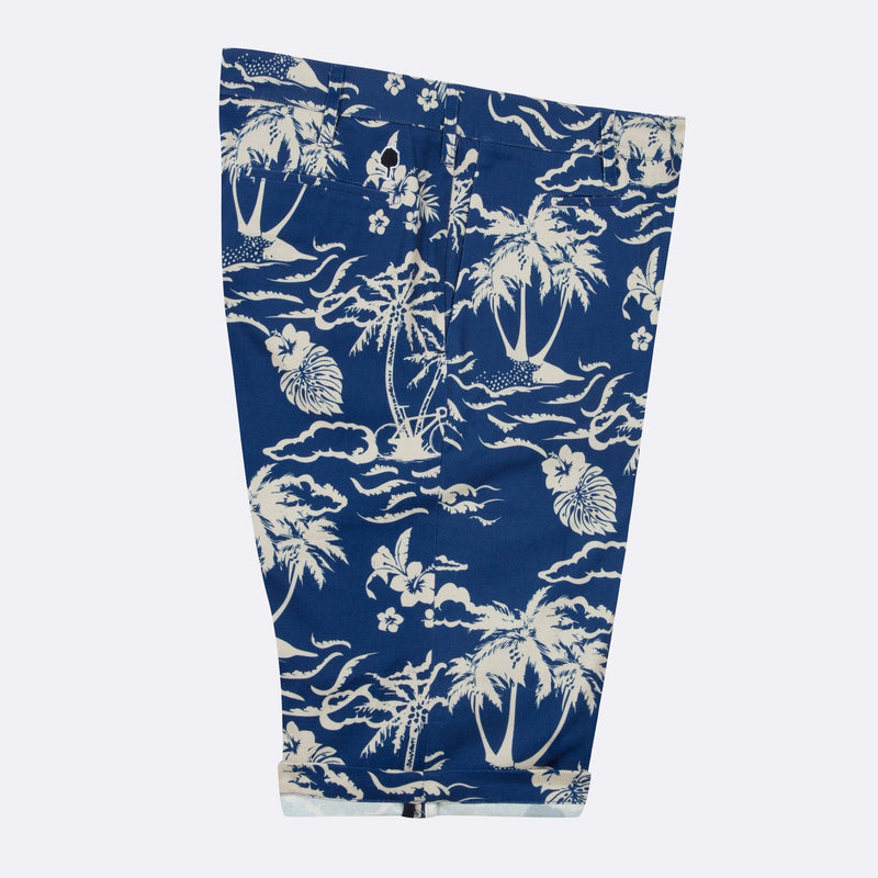 Faguo - Short Saulieu Cotton - Bleu/Ecru - Homme