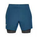 Short Under Armour 2-En-1 Qualifier Speedpocket - Bleu - Homme