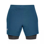 Short Under Armour 2-En-1 Qualifier Speedpocket - Bleu - Homme