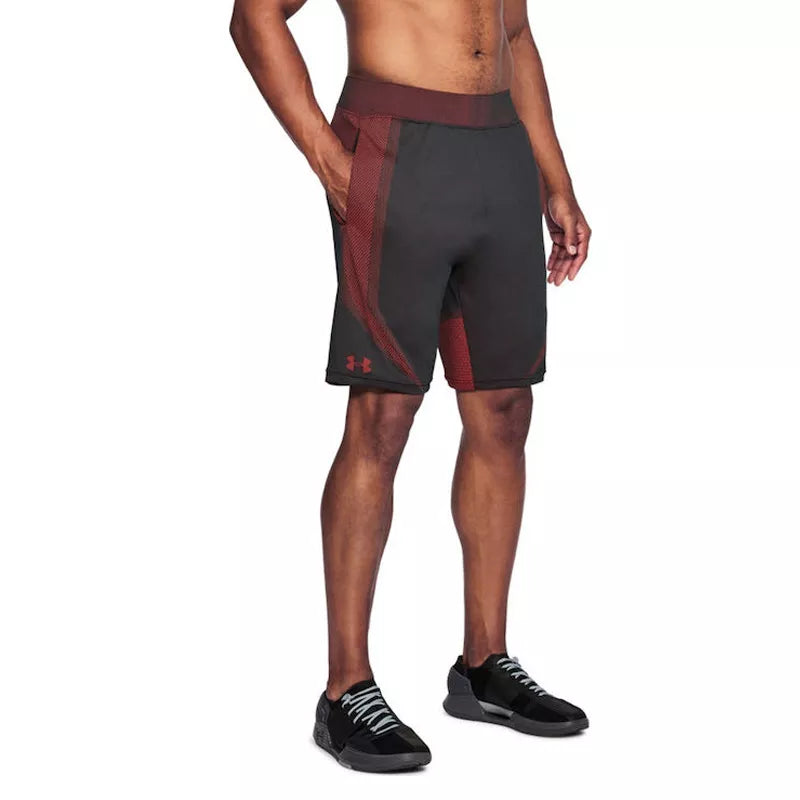 Threadborne Seamless Shorts - Grå, Rød - Herre