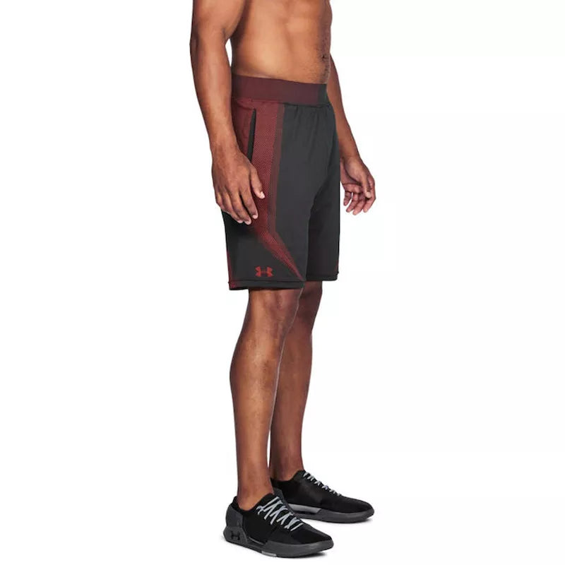 Threadborne Seamless Shorts - Grå, Rød - Herre