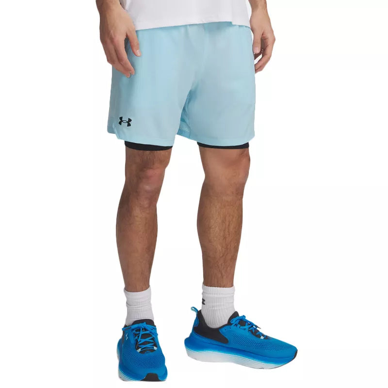 Short Vanish Woven 2In1 - Bleu - Homme
