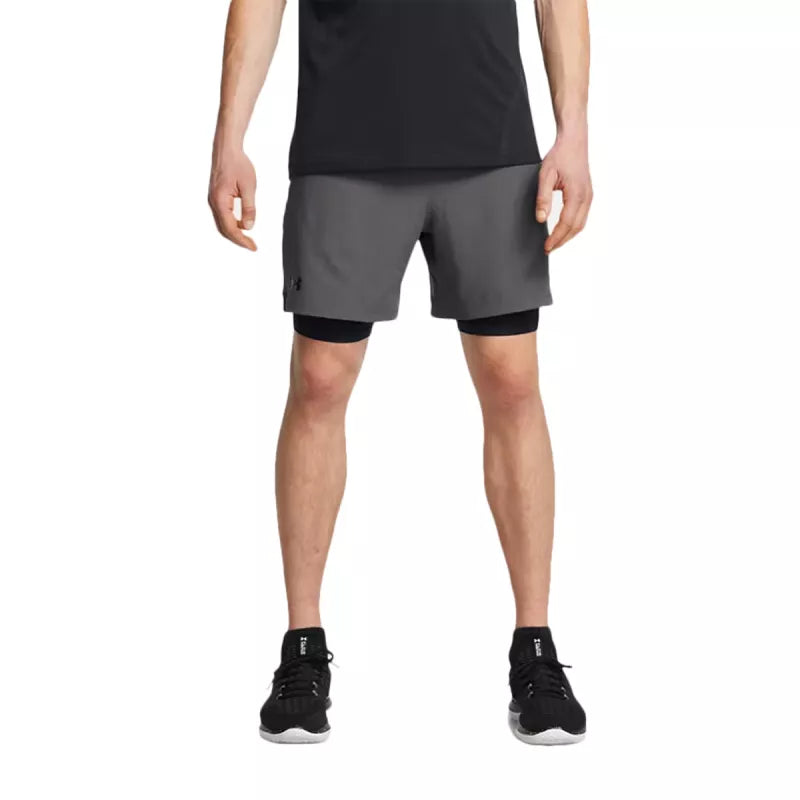 Vanish Woven 2In1 Shorts - Grey/Black - Men