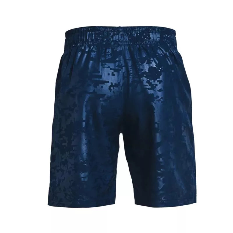 Short Woven Emboss - Bleu Marine, Blanc. - Homme