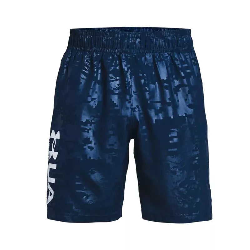 Short Woven Emboss - Bleu Marine, Blanc. - Homme