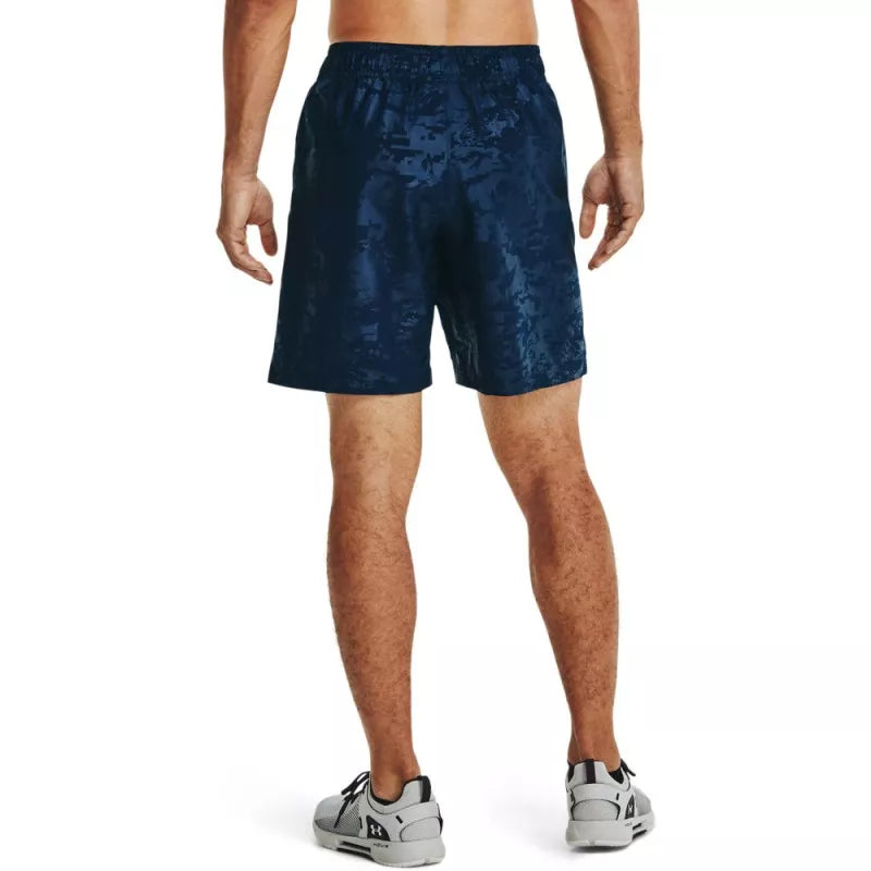 Short Woven Emboss - Bleu Marine, Blanc. - Homme