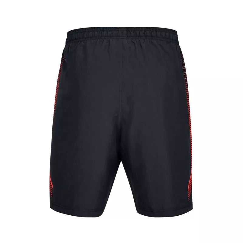 Woven Graphic Shorts - Black And Red - Men