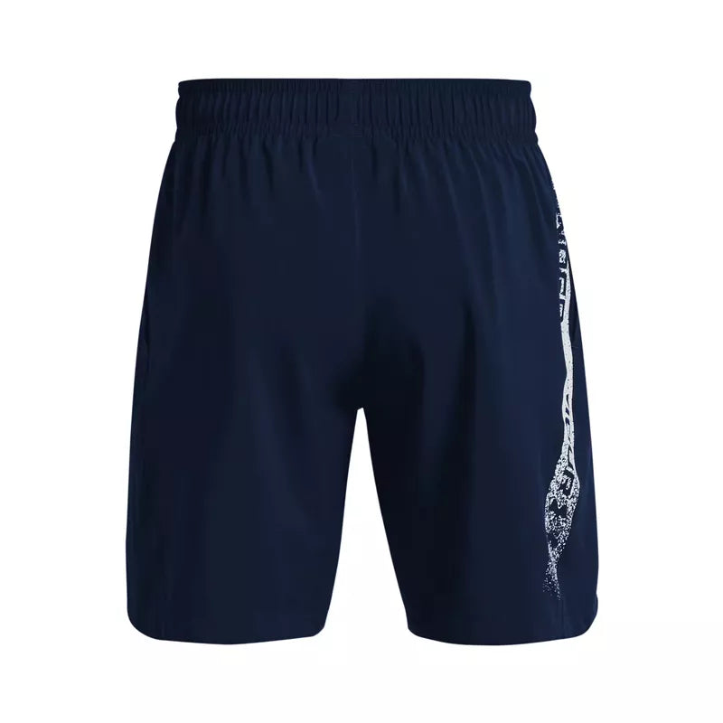 Woven Graphic Shorts - Blue - Men