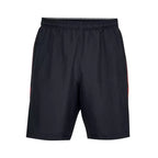 Woven Graphic Shorts - Black And Red - Men