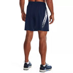 Woven Graphic Shorts - Blue - Men