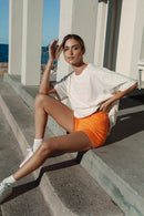 Rhythm - Short Elle Ribbed Bike - Citrus - Femme