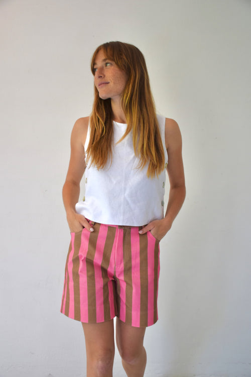 Gala Shorts Pink and Brown