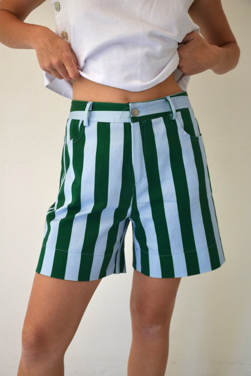 Shorts Gala Green and Light Blue