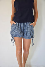 Marina Shorts De Vichy Azul Marino