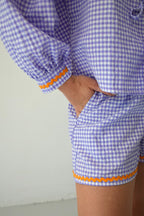 Pantalón Corto Marta Vichy Lavanda